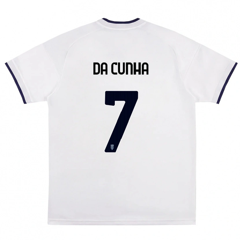 Danxen Hombre Camiseta Lucas Da Cunha #7 Blanco Rojo Azul Real 2ª Equipación 2026/27 La Camisa