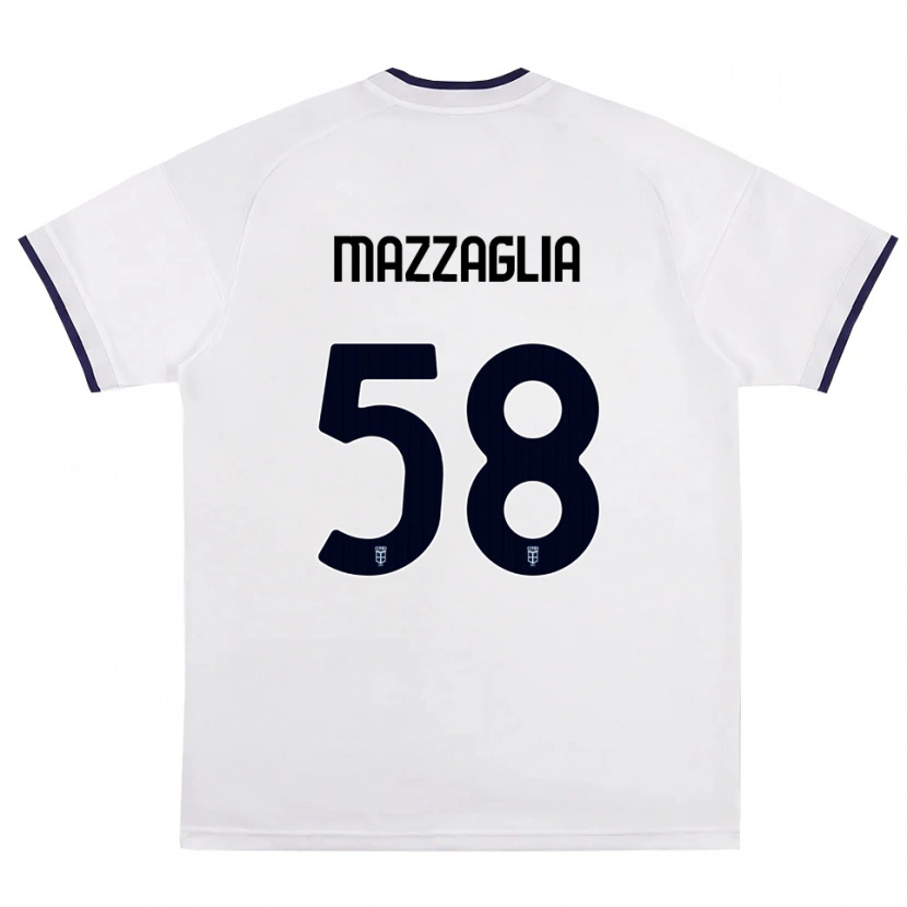 Danxen Hombre Camiseta Giuseppe Mazzaglia #58 Blanco Rojo Azul Real 2ª Equipación 2026/27 La Camisa