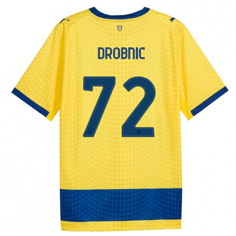 Danxen Hombre Camiseta Dominik Drobnic #72 Amarillo Azul Negro 2ª Equipación 2026/27 La Camisa