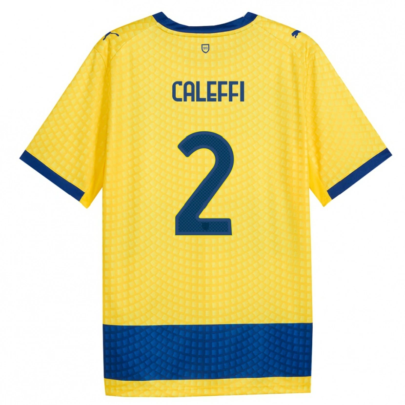 Danxen Hombre Camiseta Riccardo Caleffi #2 Amarillo Azul Negro 2ª Equipación 2026/27 La Camisa