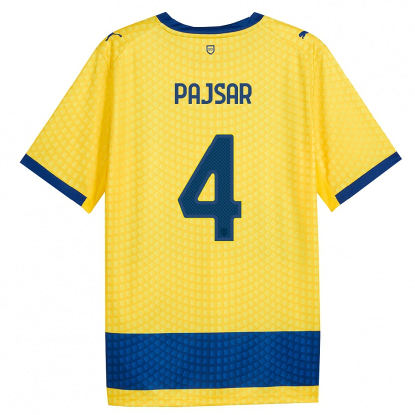 Danxen Hombre Camiseta Karlo Pajsar #4 Amarillo Azul Negro 2ª Equipación 2026/27 La Camisa