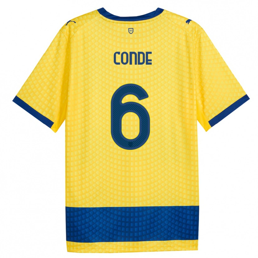 Danxen Hombre Camiseta Bernardo Conde #6 Amarillo Azul Negro 2ª Equipación 2026/27 La Camisa