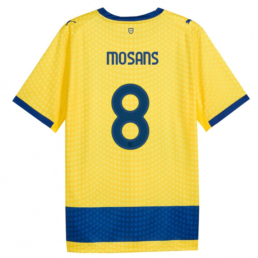Danxen Hombre Camiseta Kristaps Mosans #8 Amarillo Azul Negro 2ª Equipación 2026/27 La Camisa