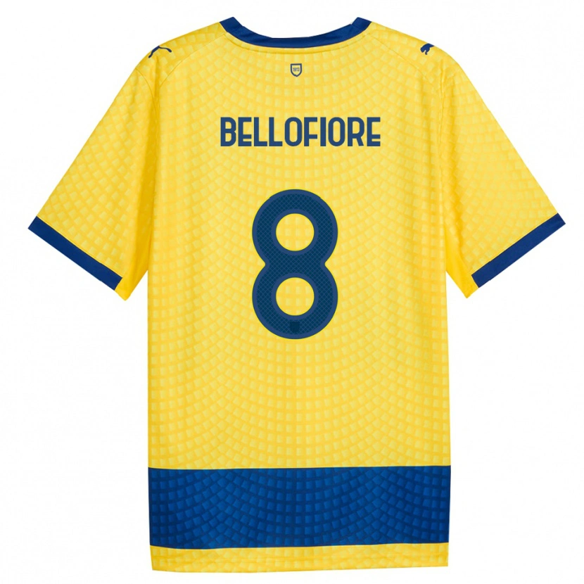 Danxen Hombre Camiseta Nicola Bellofiore #8 Amarillo Azul Negro 2ª Equipación 2026/27 La Camisa