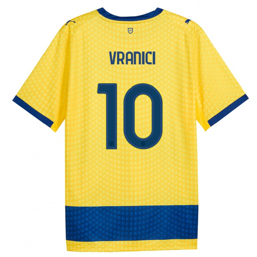 Danxen Hombre Camiseta Dean Vranici #10 Amarillo Azul Negro 2ª Equipación 2026/27 La Camisa