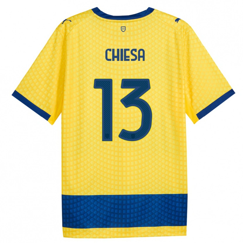 Danxen Hombre Camiseta Riccardo Chiesa #13 Amarillo Azul Negro 2ª Equipación 2026/27 La Camisa
