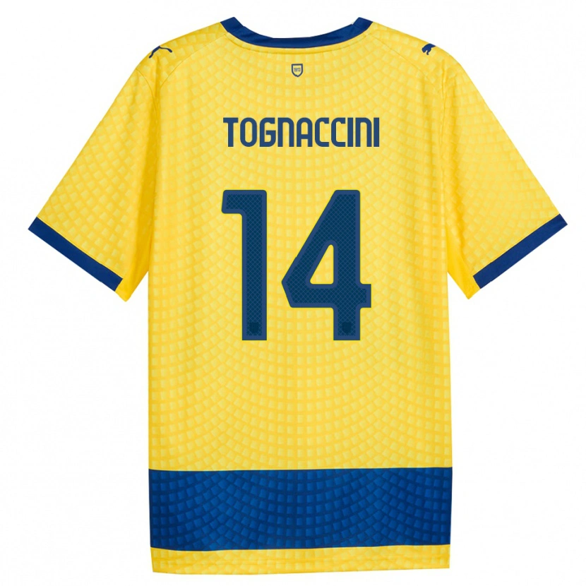 Danxen Hombre Camiseta Vittorio Tognaccini #14 Amarillo Azul Negro 2ª Equipación 2026/27 La Camisa