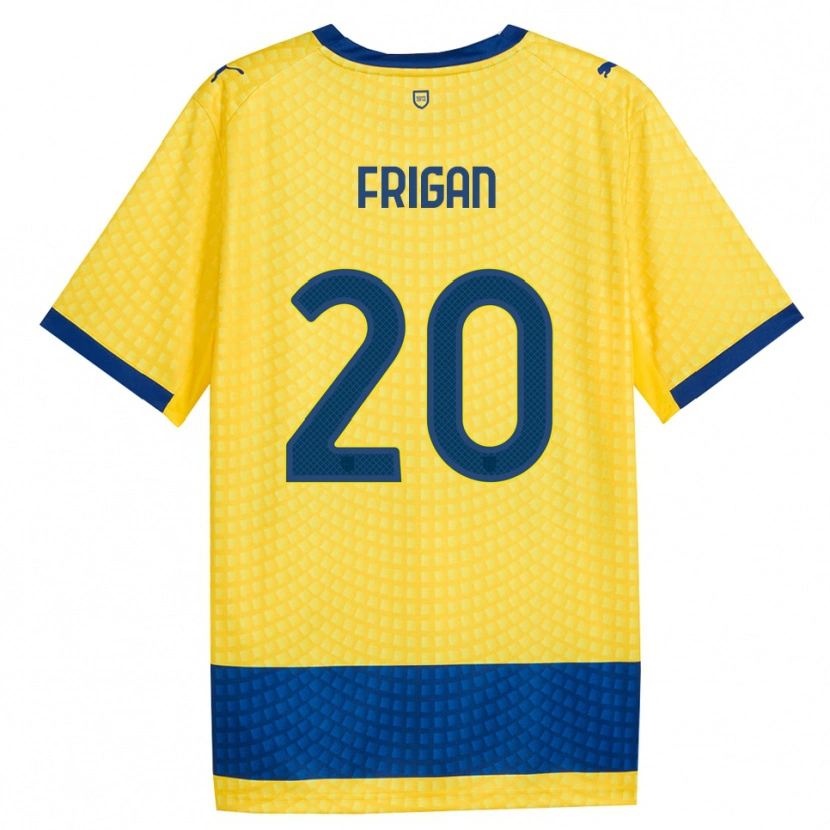 Danxen Hombre Camiseta Matija Frigan #20 Amarillo Azul Negro 2ª Equipación 2026/27 La Camisa