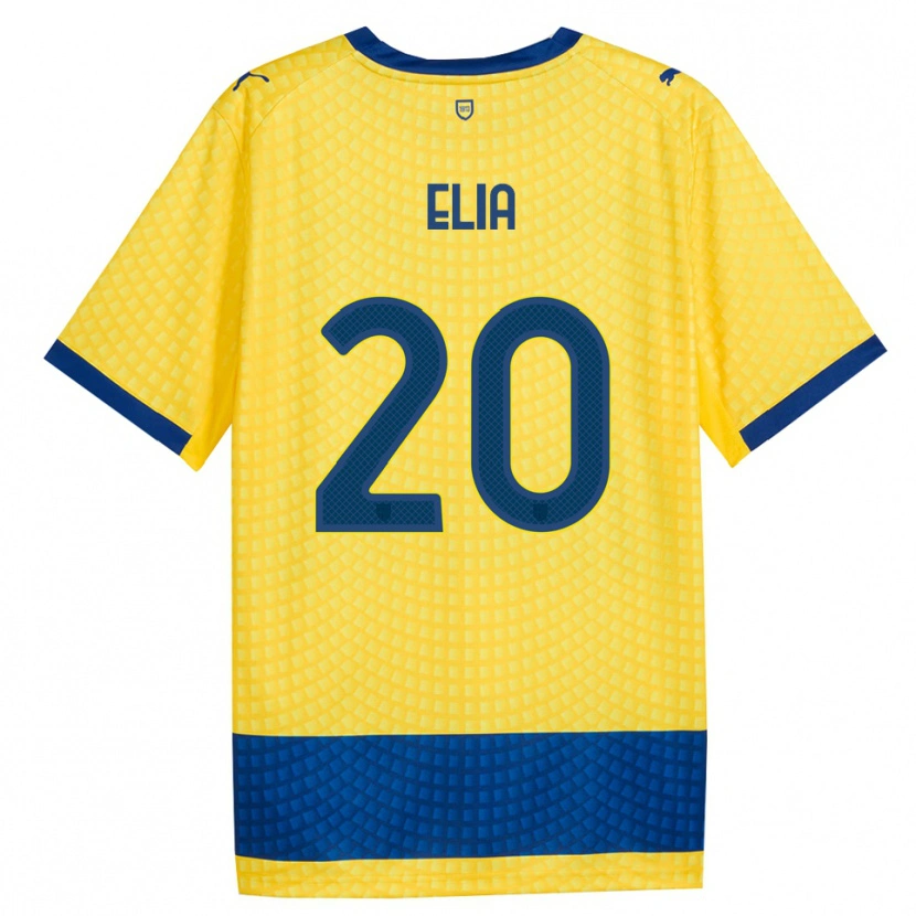 Danxen Hombre Camiseta Alessandro Elia #20 Amarillo Azul Negro 2ª Equipación 2026/27 La Camisa