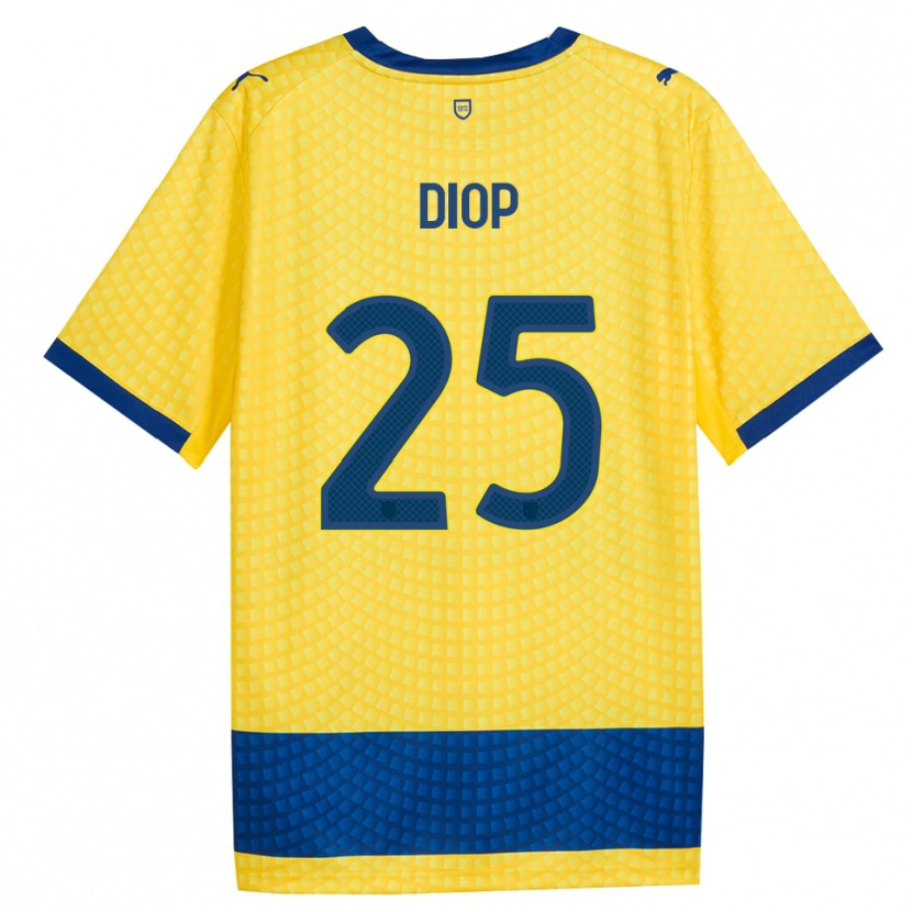 Danxen Hombre Camiseta Doro Diop #25 Amarillo Azul Negro 2ª Equipación 2026/27 La Camisa