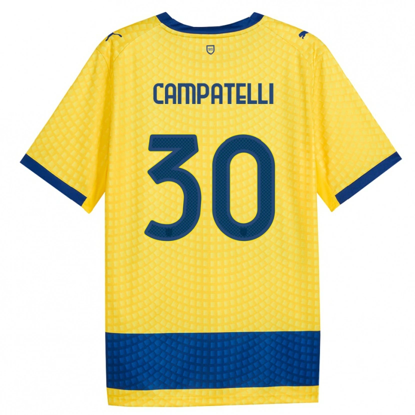 Danxen Hombre Camiseta Marco Campatelli #30 Amarillo Azul Negro 2ª Equipación 2026/27 La Camisa