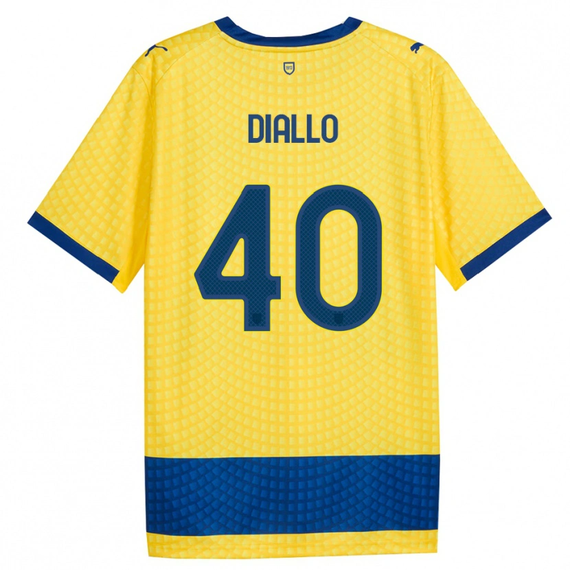 Danxen Hombre Camiseta Djibril Diallo #40 Amarillo Azul Negro 2ª Equipación 2026/27 La Camisa