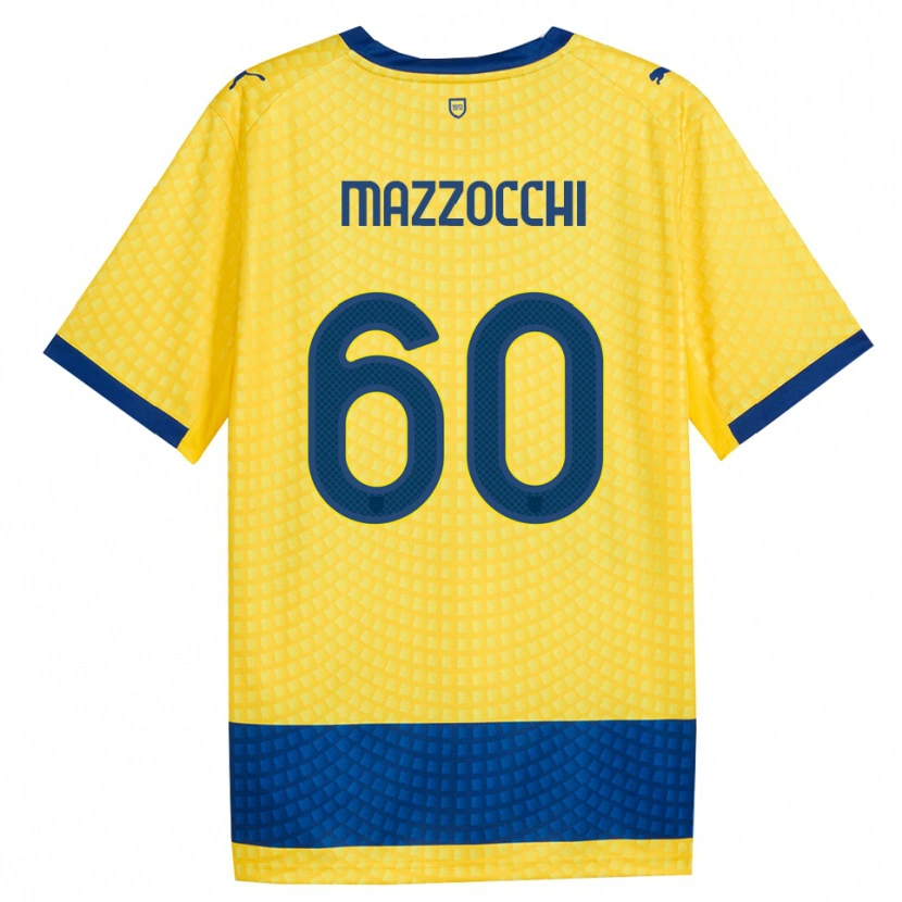 Danxen Hombre Camiseta Alessandro Mazzocchi #60 Amarillo Azul Negro 2ª Equipación 2026/27 La Camisa