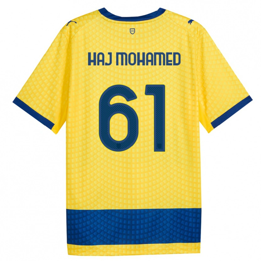 Danxen Hombre Camiseta Anas Haj Mohamed #61 Amarillo Azul Negro 2ª Equipación 2026/27 La Camisa