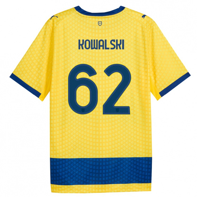 Danxen Hombre Camiseta Mateusz Kowalski #62 Amarillo Azul Negro 2ª Equipación 2026/27 La Camisa