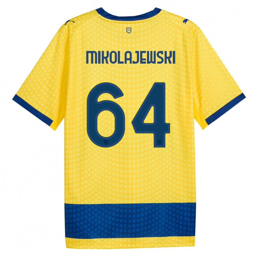 Danxen Hombre Camiseta Daniel Mikolajewski #64 Amarillo Azul Negro 2ª Equipación 2026/27 La Camisa