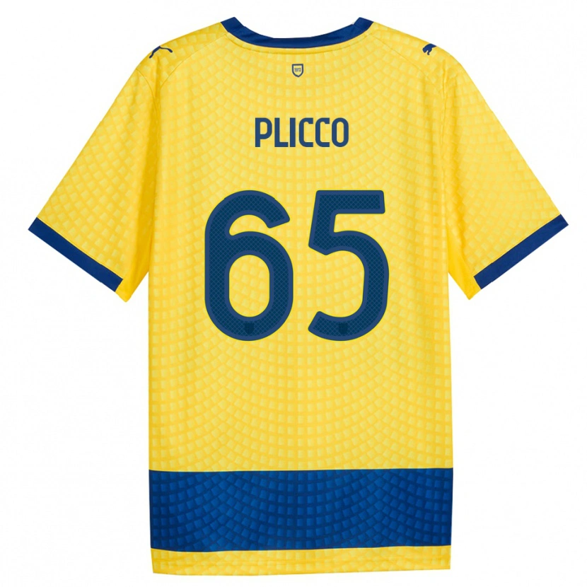Danxen Hombre Camiseta Elia Plicco #65 Amarillo Azul Negro 2ª Equipación 2026/27 La Camisa