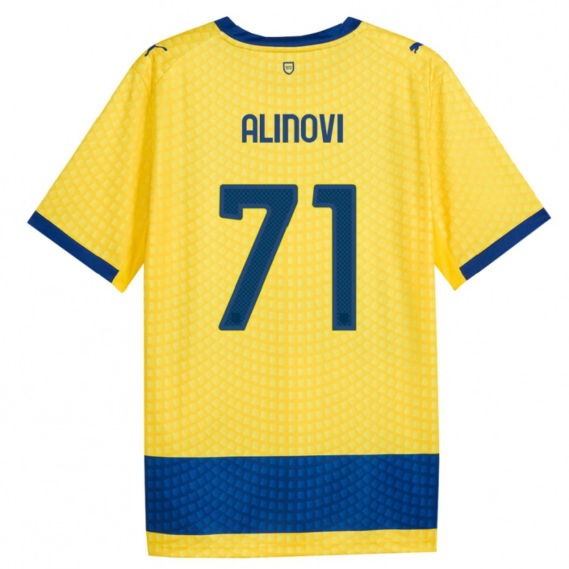 Danxen Hombre Camiseta Filippo Alinovi #71 Amarillo Azul Negro 2ª Equipación 2026/27 La Camisa