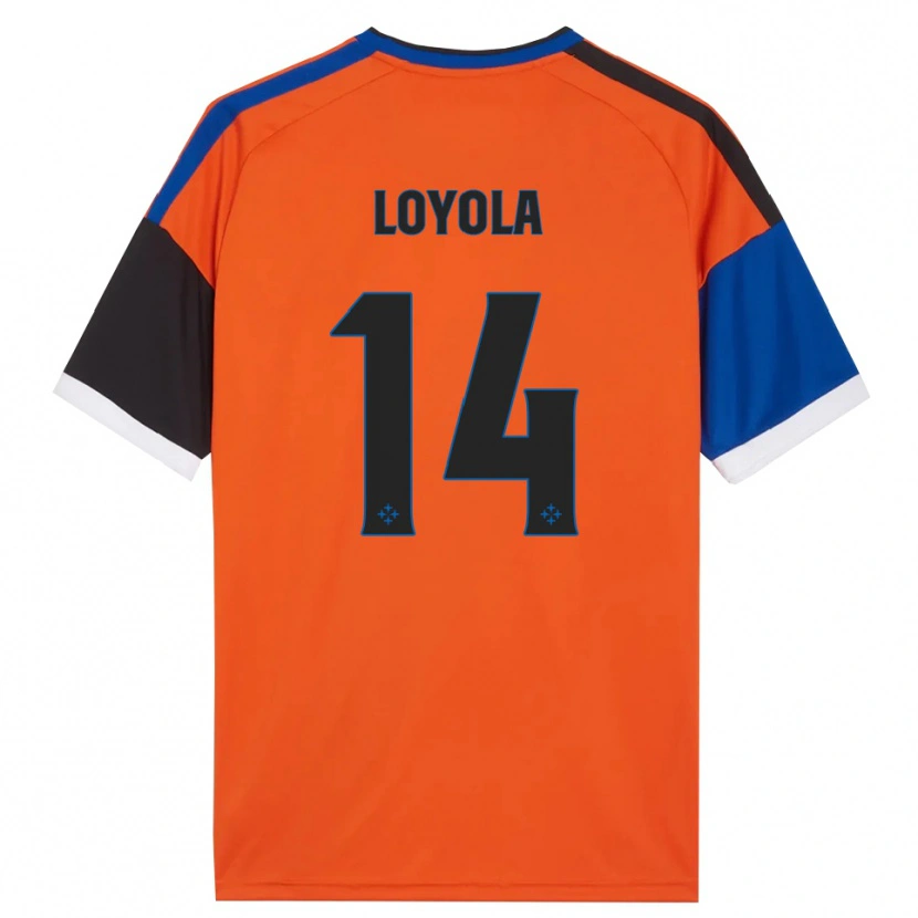 Danxen Hombre Camiseta Felipe Loyola #14 Naranja Azul Negro Blanco 2ª Equipación 2026/27 La Camisa