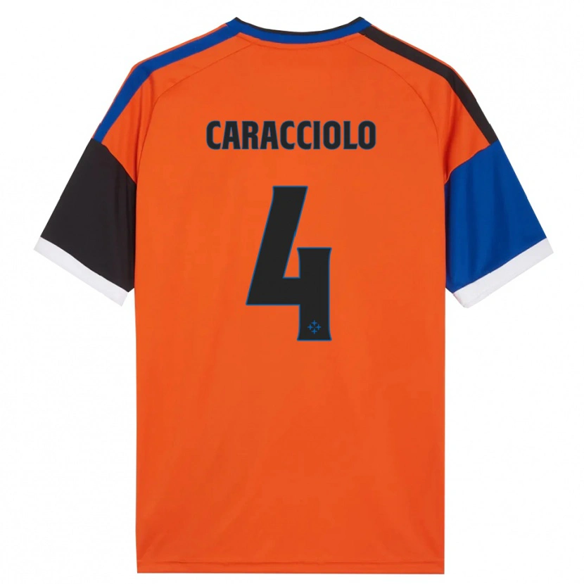 Danxen Hombre Camiseta Antonio Caracciolo #4 Naranja Azul Negro Blanco 2ª Equipación 2026/27 La Camisa