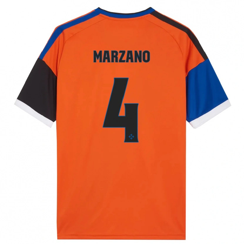 Danxen Hombre Camiseta Michelangelo Marzano #4 Naranja Azul Negro Blanco 2ª Equipación 2026/27 La Camisa