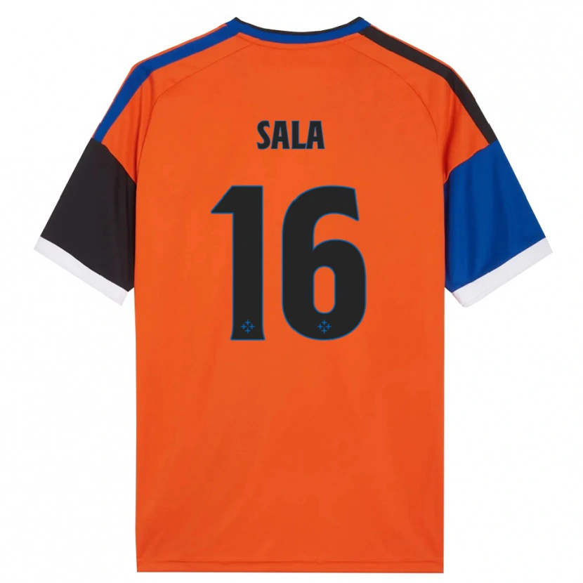 Danxen Hombre Camiseta Mattia Sala #16 Naranja Azul Negro Blanco 2ª Equipación 2026/27 La Camisa