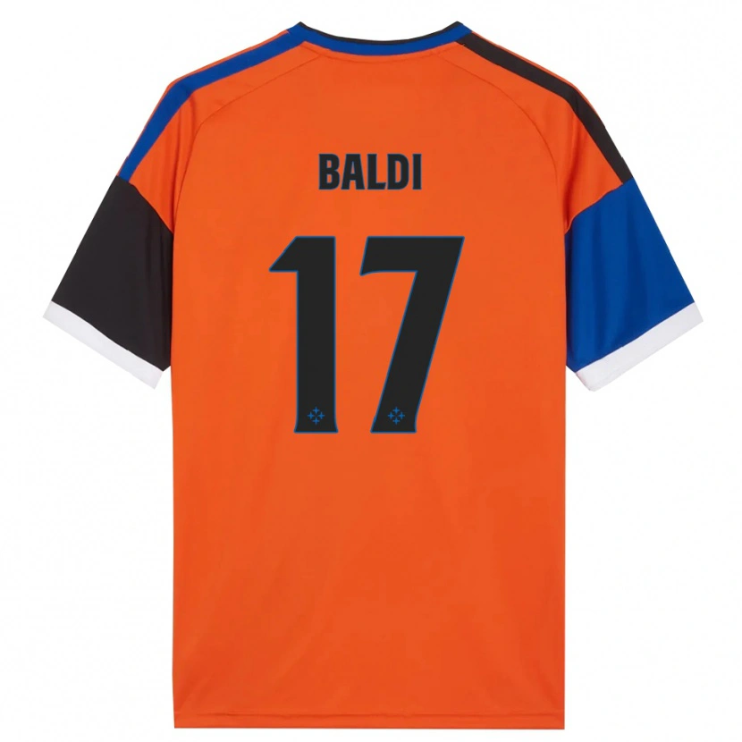 Danxen Hombre Camiseta Andrea Baldi #17 Naranja Azul Negro Blanco 2ª Equipación 2026/27 La Camisa