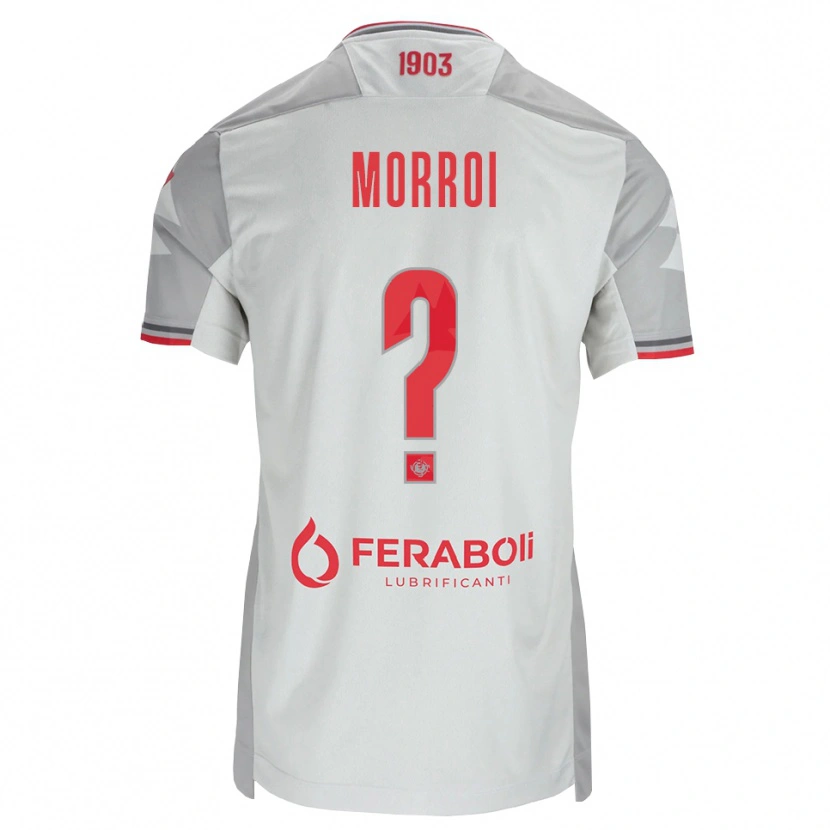 Danxen Hombre Camiseta Lorenzo Morroi #0 Gris Blanco Rojo 2ª Equipación 2026/27 La Camisa