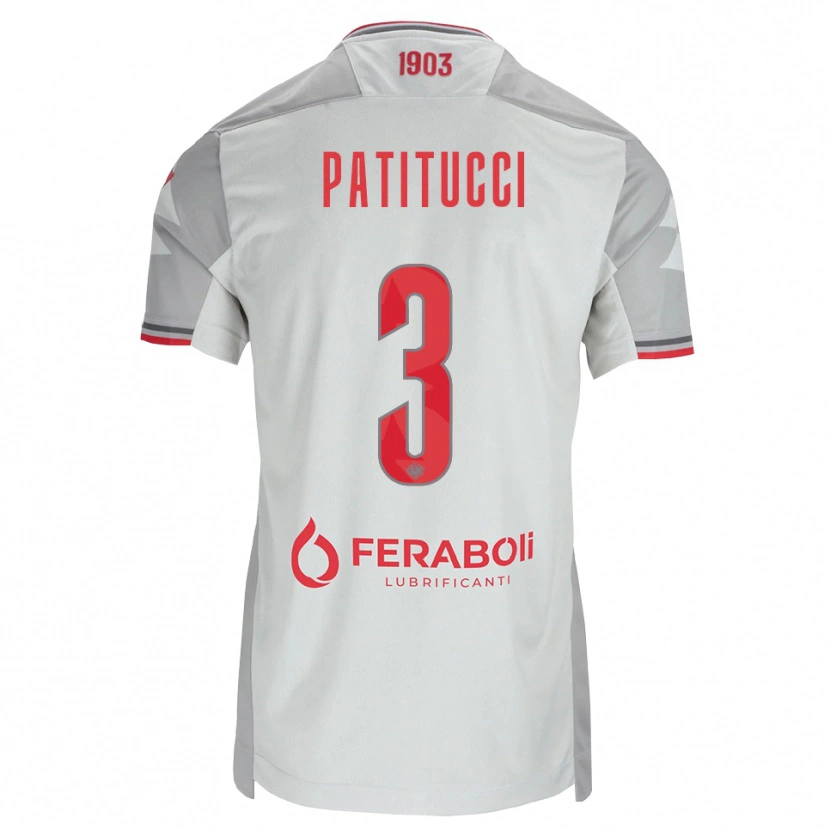 Danxen Hombre Camiseta Christian Patitucci #3 Gris Blanco Rojo 2ª Equipación 2026/27 La Camisa