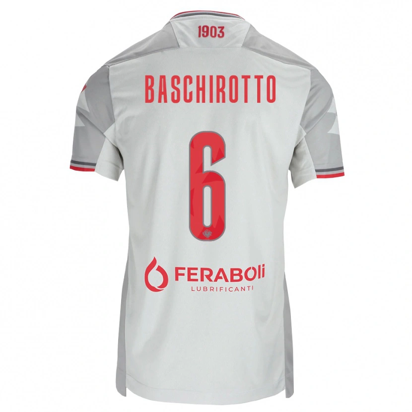 Danxen Hombre Camiseta Federico Baschirotto #6 Gris Blanco Rojo 2ª Equipación 2026/27 La Camisa