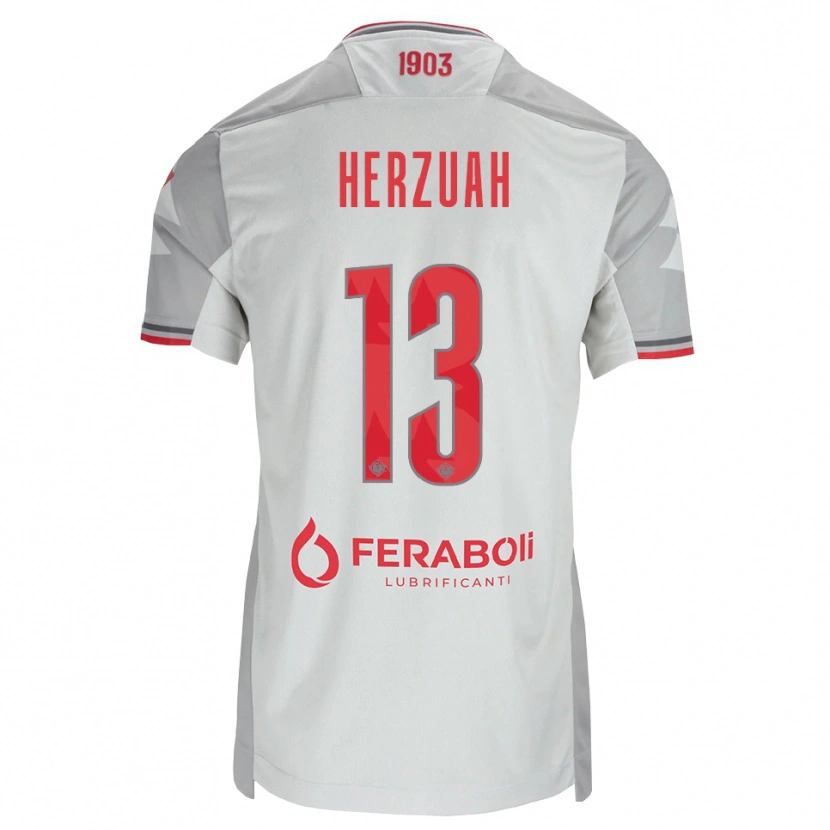 Danxen Hombre Camiseta Gabriel Herzuah #13 Gris Blanco Rojo 2ª Equipación 2026/27 La Camisa