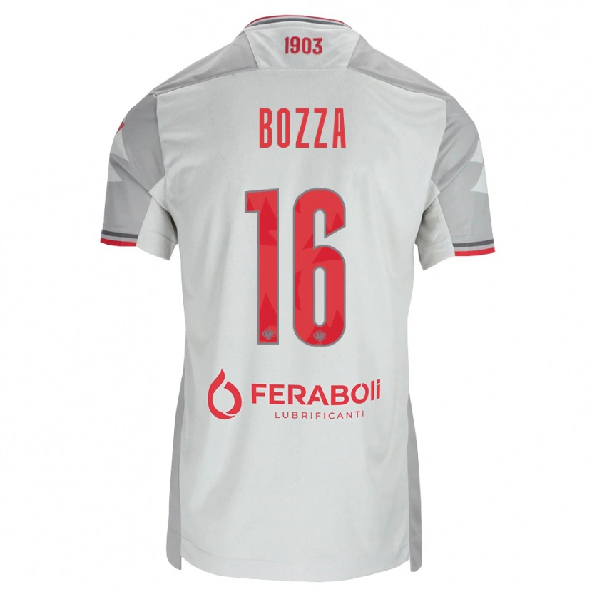 Danxen Hombre Camiseta Mattia Bozza #16 Gris Blanco Rojo 2ª Equipación 2026/27 La Camisa