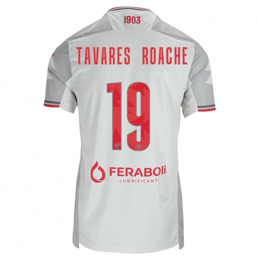 Danxen Hombre Camiseta Carter Tavares Roache #19 Gris Blanco Rojo 2ª Equipación 2026/27 La Camisa