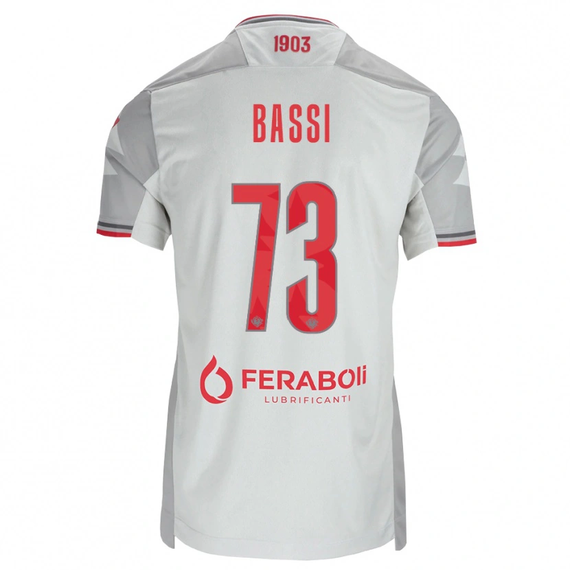 Danxen Hombre Camiseta Emanuele Bassi #73 Gris Blanco Rojo 2ª Equipación 2026/27 La Camisa