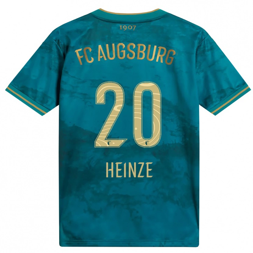 Danxen Hombre Camiseta Fynn Heinze #20 Verde Marrón 2ª Equipación 2026/27 La Camisa