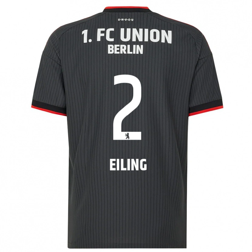 Danxen Hombre Camiseta Phillip Eiling #2 Negro Blanco Rojo 2ª Equipación 2026/27 La Camisa