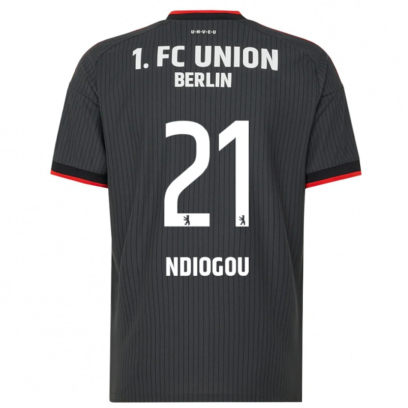 Danxen Hombre Camiseta Pape-Omar Ndiogou #21 Negro Blanco Rojo 2ª Equipación 2026/27 La Camisa
