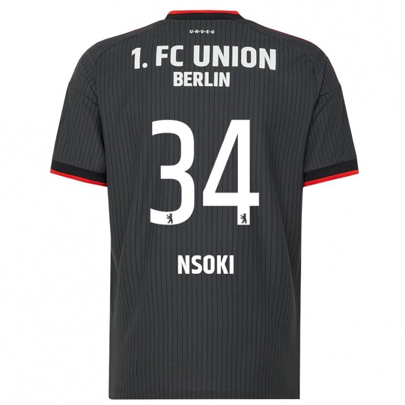 Danxen Hombre Camiseta Stanley Nsoki #34 Negro Blanco Rojo 2ª Equipación 2026/27 La Camisa