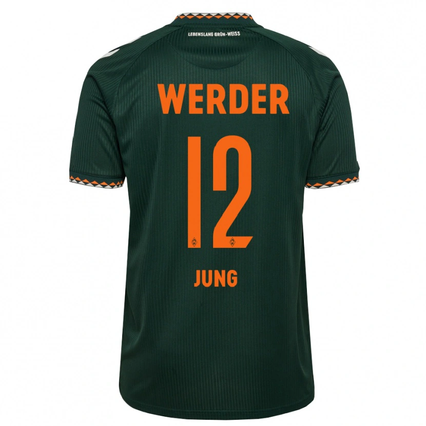 Danxen Hombre Camiseta Hugo Jung #12 Verde Oscuro Naranja Blanco 2ª Equipación 2026/27 La Camisa