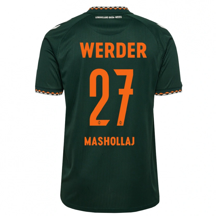 Danxen Hombre Camiseta Benjamin Mashollaj #27 Verde Oscuro Naranja Blanco 2ª Equipación 2026/27 La Camisa