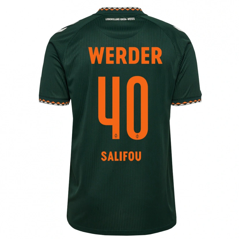 Danxen Hombre Camiseta Dikeni Salifou #40 Verde Oscuro Naranja Blanco 2ª Equipación 2026/27 La Camisa