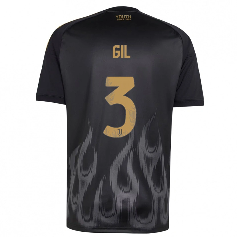 Danxen Hombre Camiseta Javier Gil #3 Negro Marrón Equipación Tercera 2026/27 La Camisa