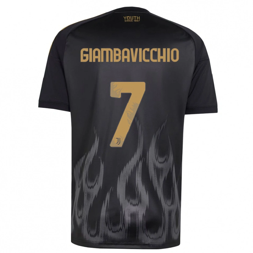 Danxen Hombre Camiseta Franco Giambavicchio #7 Negro Marrón Equipación Tercera 2026/27 La Camisa