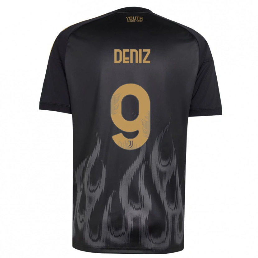 Danxen Hombre Camiseta Esad Deniz #9 Negro Marrón Equipación Tercera 2026/27 La Camisa