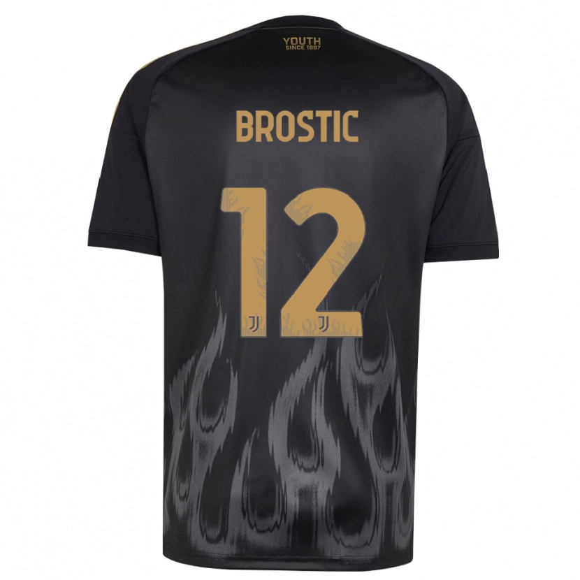 Danxen Hombre Camiseta Gabriel Broștic #12 Negro Marrón Equipación Tercera 2026/27 La Camisa