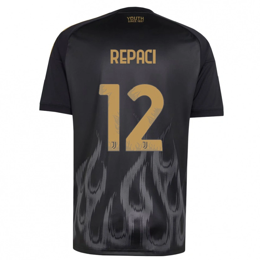 Danxen Hombre Camiseta Tommaso Repaci #12 Negro Marrón Equipación Tercera 2026/27 La Camisa