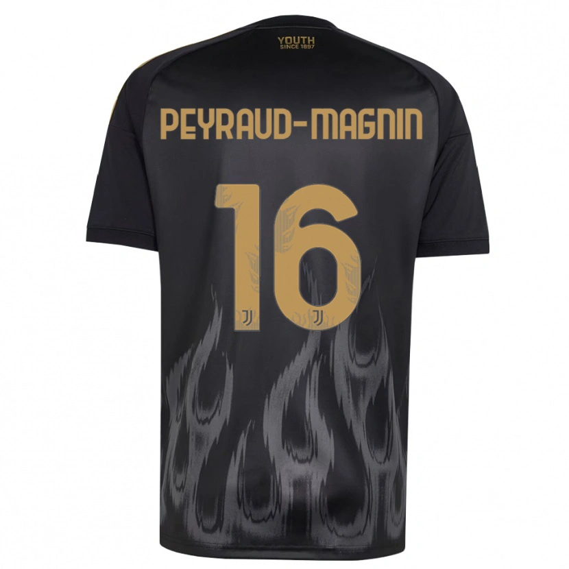 Danxen Hombre Camiseta Pauline Peyraud-Magnin #16 Negro Marrón Equipación Tercera 2026/27 La Camisa