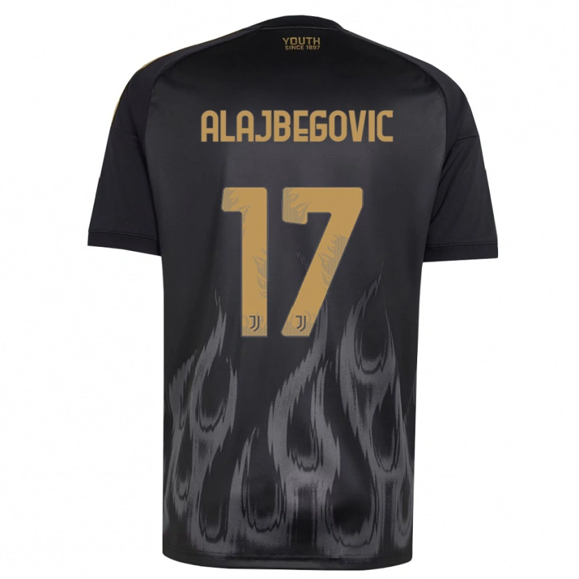 Danxen Hombre Camiseta Kerim Alajbegovic #17 Negro Marrón Equipación Tercera 2026/27 La Camisa