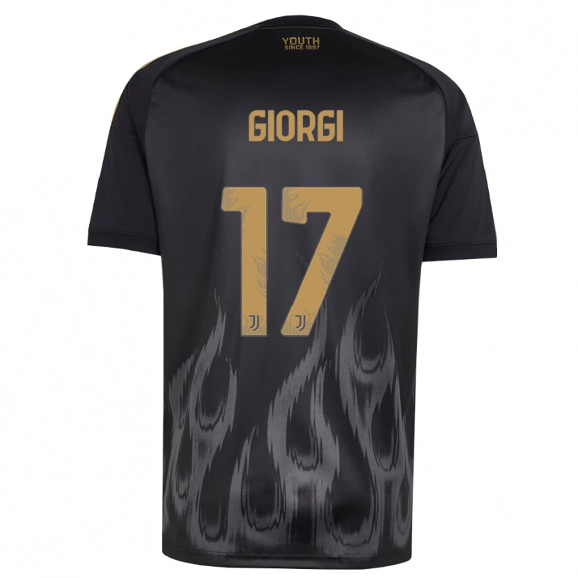 Danxen Hombre Camiseta Lorenzo Giorgi #17 Negro Marrón Equipación Tercera 2026/27 La Camisa