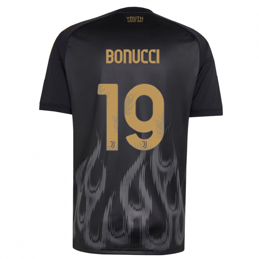Danxen Hombre Camiseta Leonardo Bonucci #19 Negro Marrón Equipación Tercera 2026/27 La Camisa